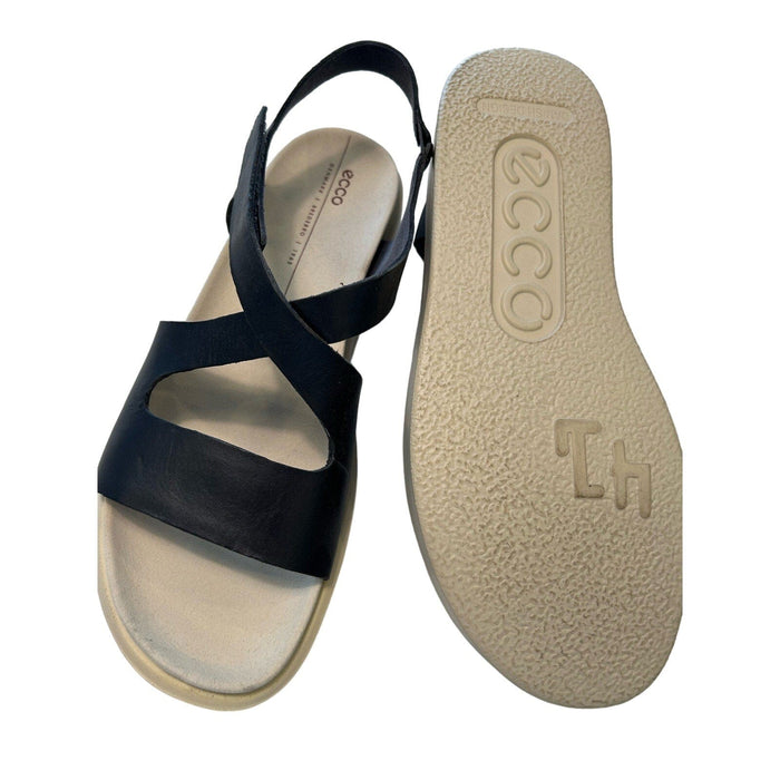 ECCO Women's Flowt Cross Strap Sandal, Size 10 - 10.5, Premium Leather Comfort