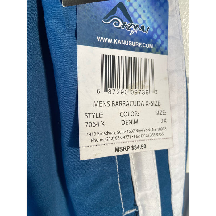 Kanu Surf Men's Board Shorts - Aqua Blue, Size 2X MS21