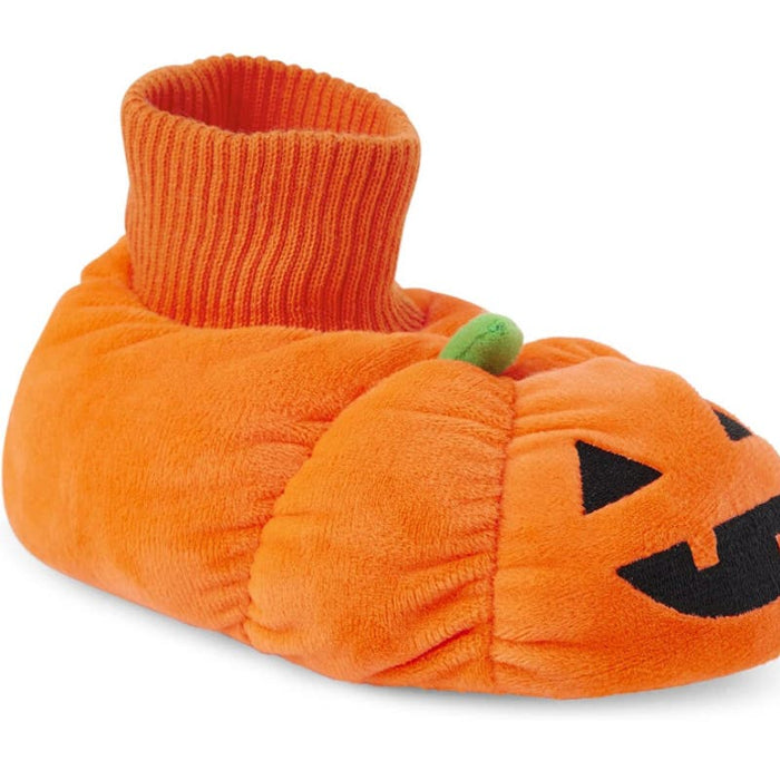 "Gymboree Kids' Jack-O-Lantern Slippers - Size 31-1 - Cozy Halloween Comfort"