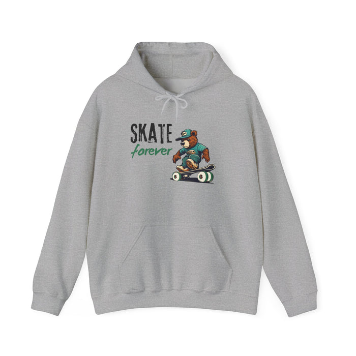 Skate Forever  Bear Skateboarder Soft Cozy Unisex Fit Unisex Heavy Blend™ Hoodie