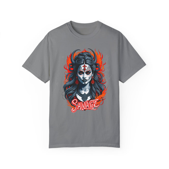 Kali the Destroyer Hindu Goddess SAVAGE Unisex Garment-Dyed T-Shirt Comfort Colors Great Gift Idea Stylish and Trending