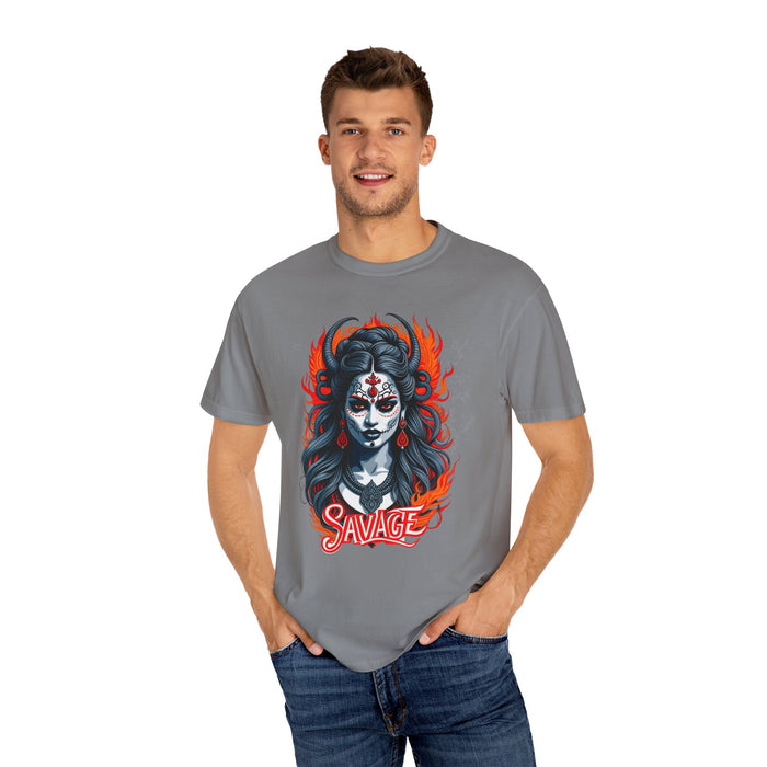 Kali the Destroyer Hindu Goddess SAVAGE Unisex Garment-Dyed T-Shirt Comfort Colors Great Gift Idea Stylish and Trending