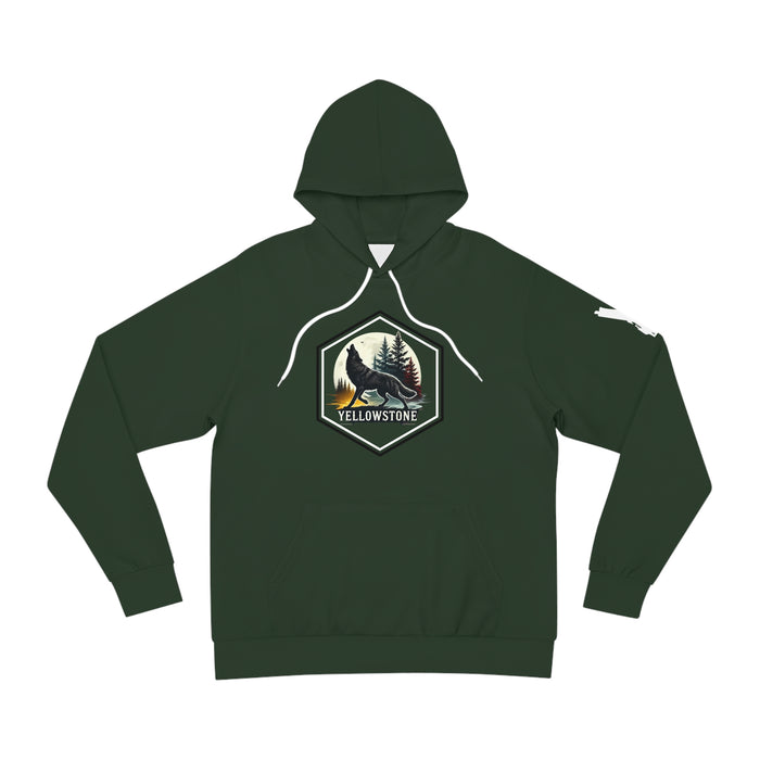 Yellowstone National Park Predator Eyes Unisex Hoodie Cozy  Durable Military Green