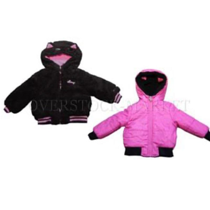 Skechers Baby Girls' Reversible Heavy Sherpa Jacket Coat - Size 6X * K307