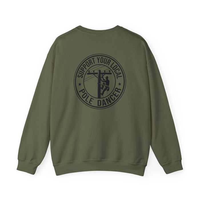 Support Your Local Lineman" Unisex Heavy Blend Crewneck Sweatshirt Lineman Shirt