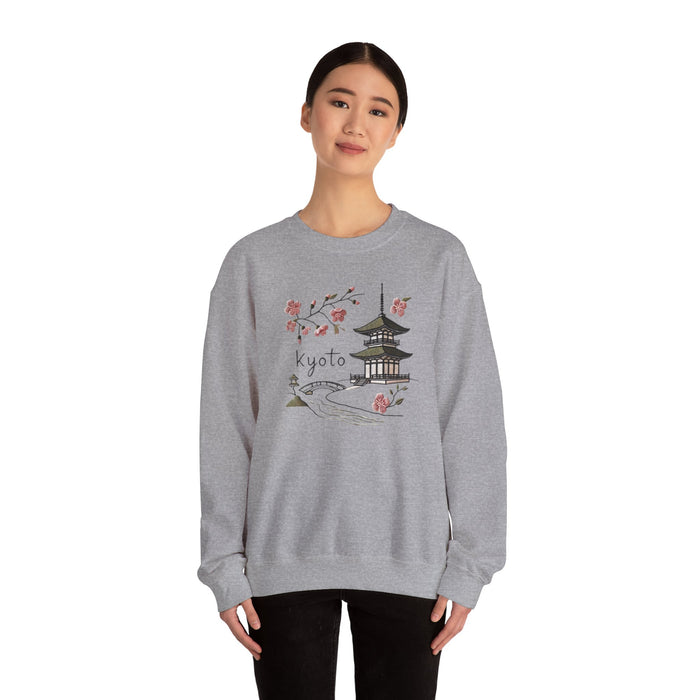 Beautiful Kyoto Heavy Blend Crewneck Sweatshirt Travel Destination Vacation Shirt Comfy and Cozy