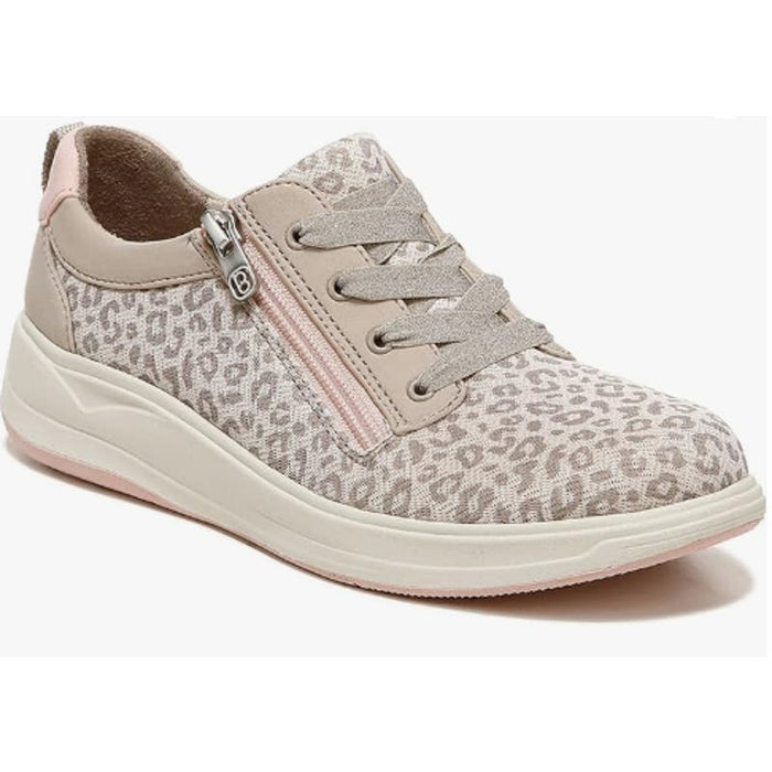 "BZees Women's Tag Along Slip-On Sneaker, Simply Taupe Leopard, Size 9 Wide"