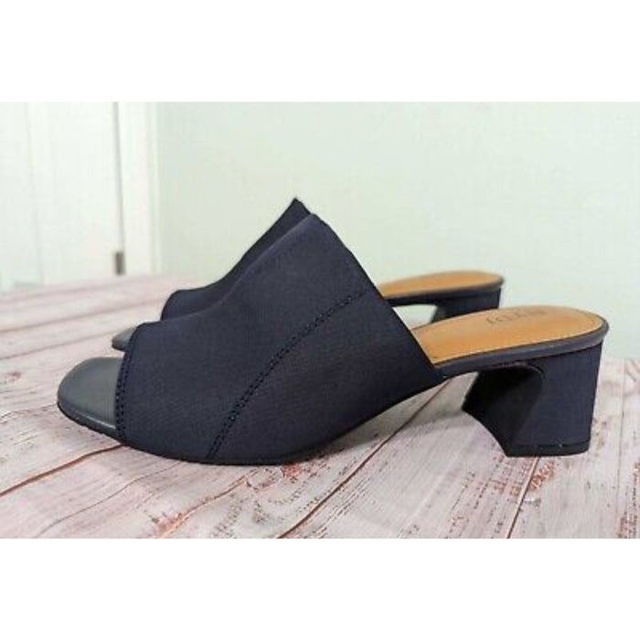 NYDJ Women's Mule, Indigo, 5.5 Slip On Shoes Womens Sandals Very Dark Blue