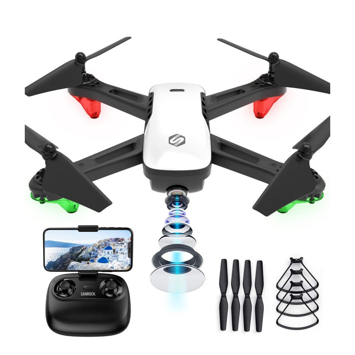 SANROCK 1080P HD FPV Drone for Adults & Kids: Smart Control, Gesture Selfie