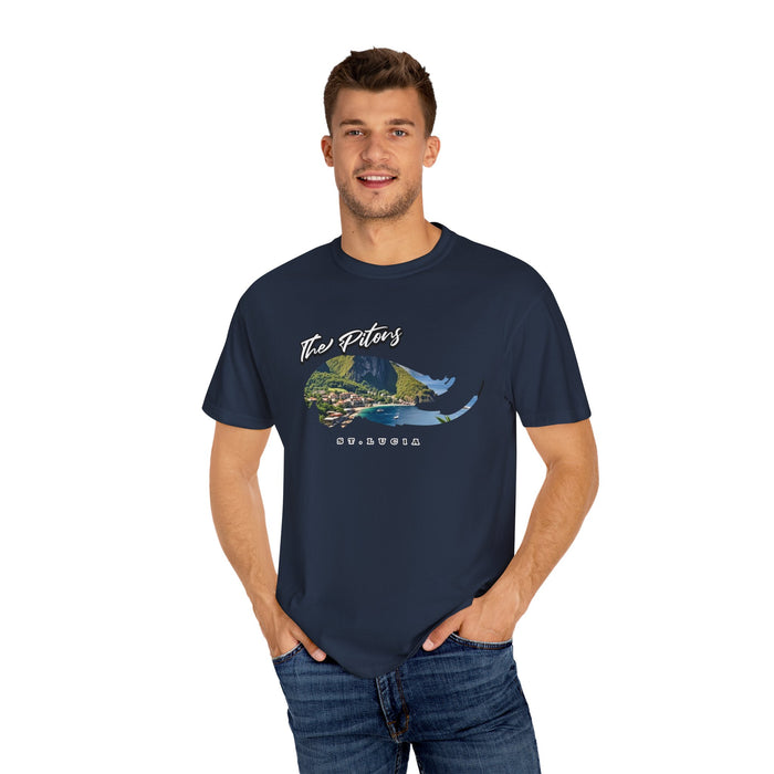 The Pitons, St. Lucia T-Shirt Comfortable Casual Travel Outdoor Adventure Shirt