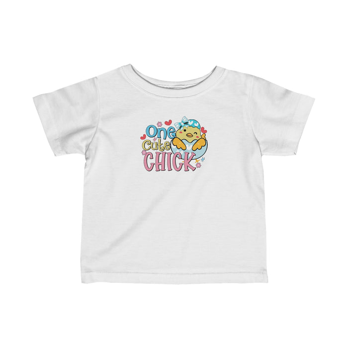 One Cute Chick - Adorable Comfort for Your Little One! Soft Cotton Short Sleeve Crewneck Tshirt