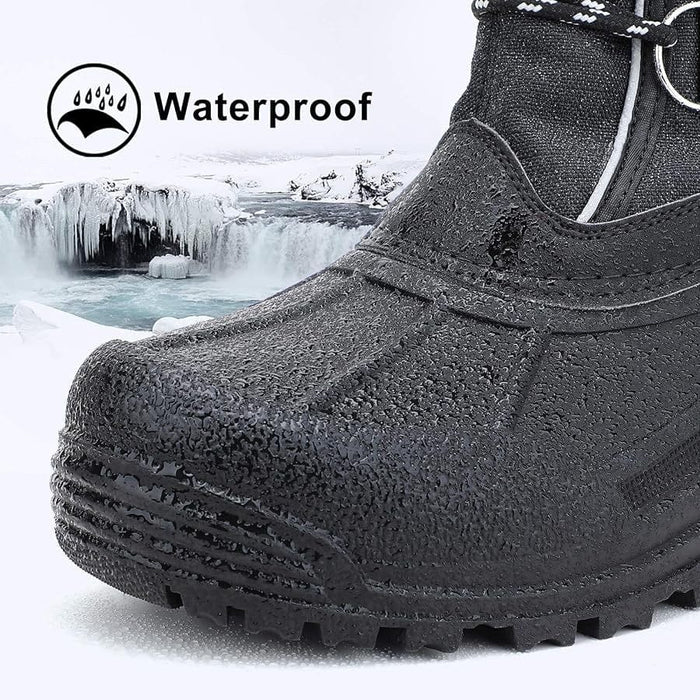 ALEADER Men's Waterproof Winter Snow Boots: Insulated, Non-Slip, SZ 12 Shoes