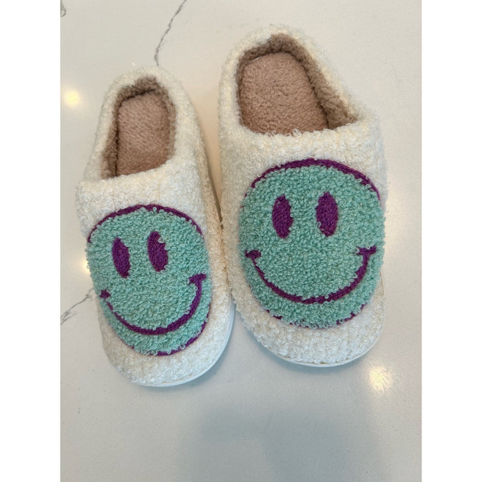 Rosyclo Smile Face Slippers -  Cute Indoor/Outdoor Happy Face Shoes, Size C