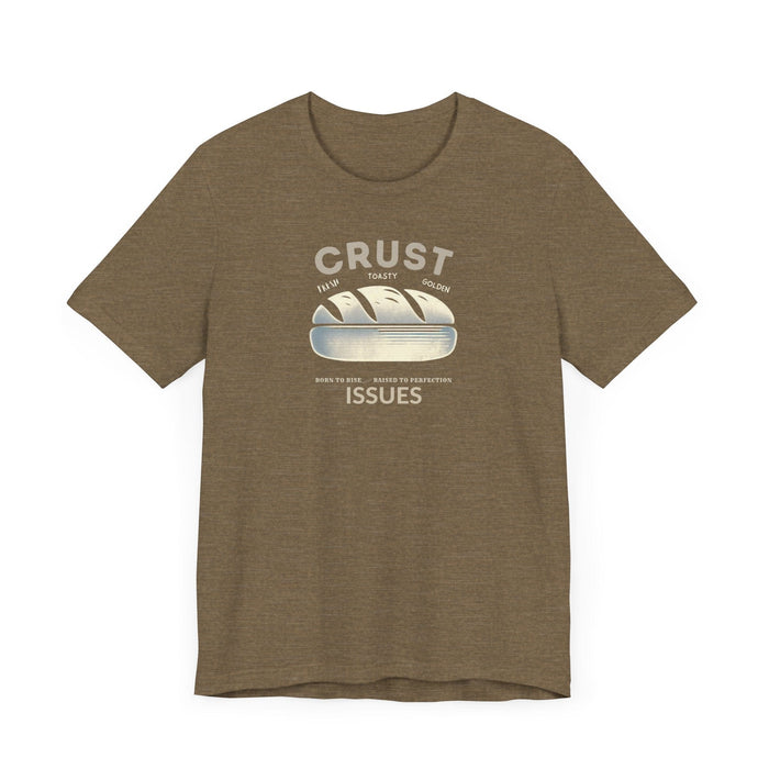 Crust issues Born to Rise Tee Graphic Tee Shirt for Women Minimalist Foodie Cook Baker Botanical Gardner Chef Great Gift