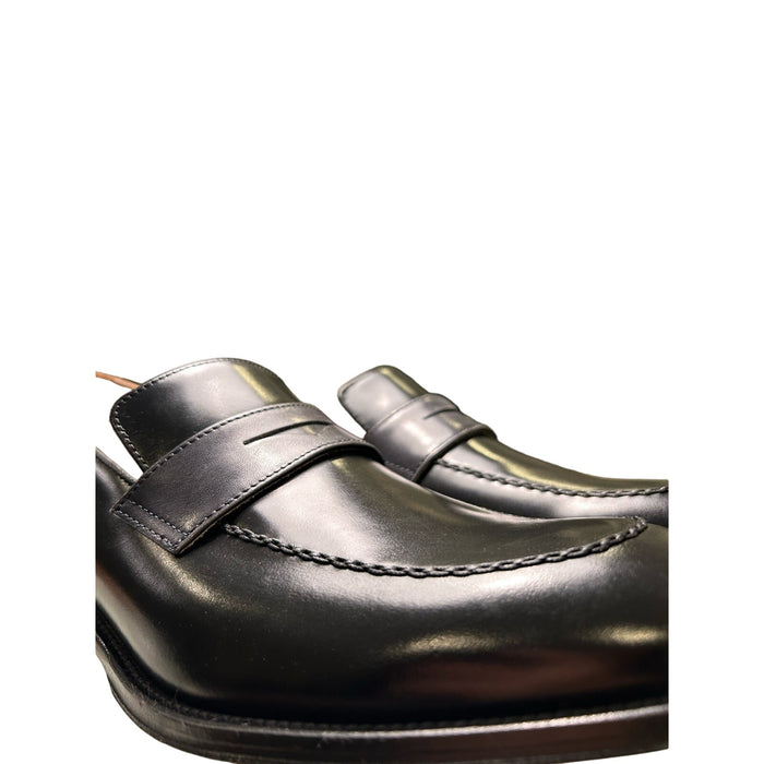 Bruno Magli Arezzo Black Leather Penny Loafer, Size 12 – Italian Calf Leather