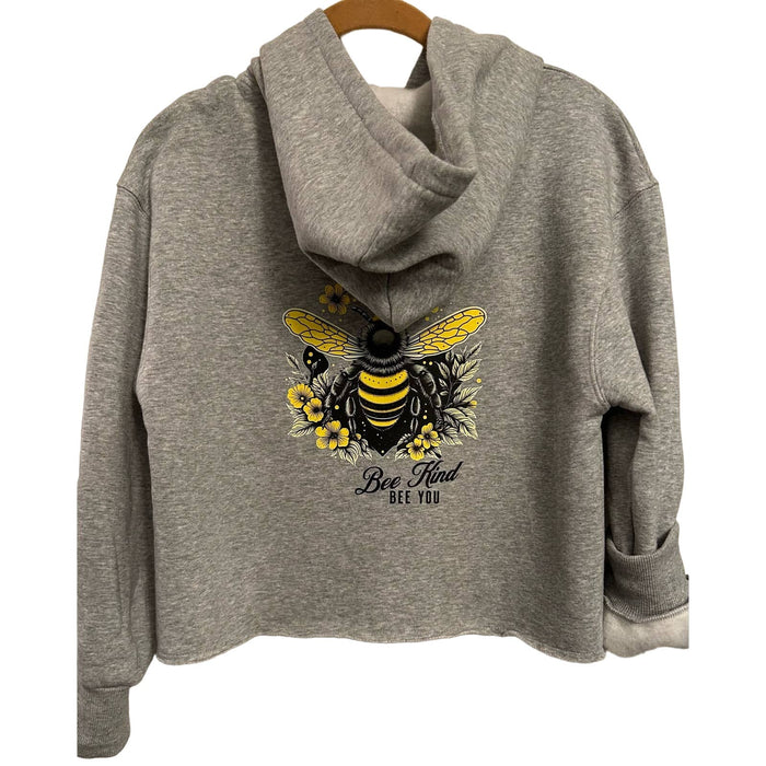 Trini Skies Bee Kind Bee You! Cropped Sweatshirt Hoodie Sz L 10/12