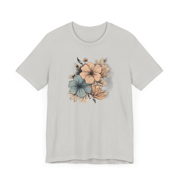 Blooming in Pastels Trendy Floral Art Unisex Jersey Short Sleeve Tee Flowers Gardners Artist Mom Gift Sister Gift Wife Gift Daughter Gift