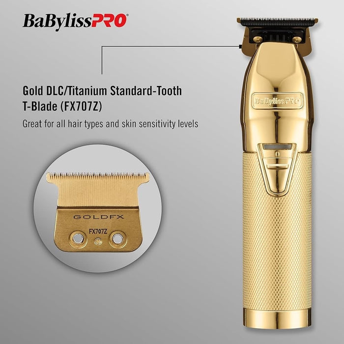 BaBylissPRO FX+ Professional Barber Cord/Cordless Hair Trimmers - GOLDFX+