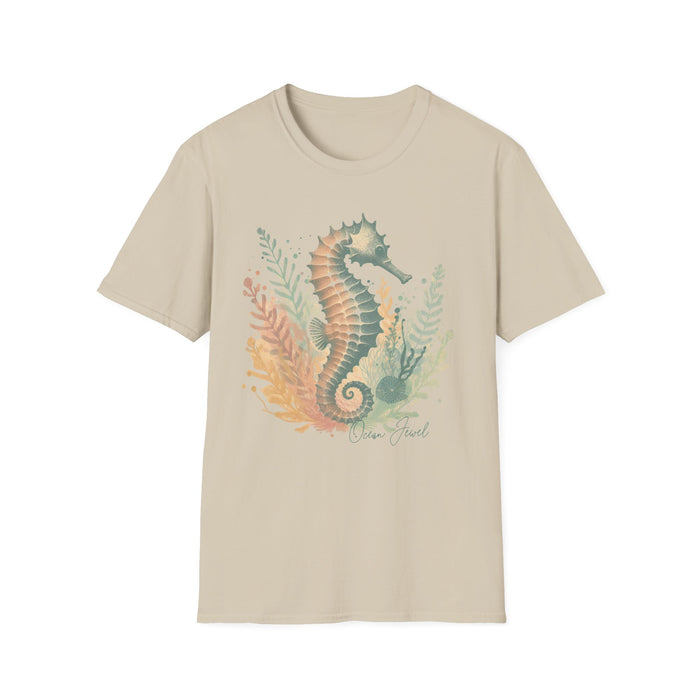 Ocean Jewel Beautiful Seahorse Unisex Soft-Style T-Shirt