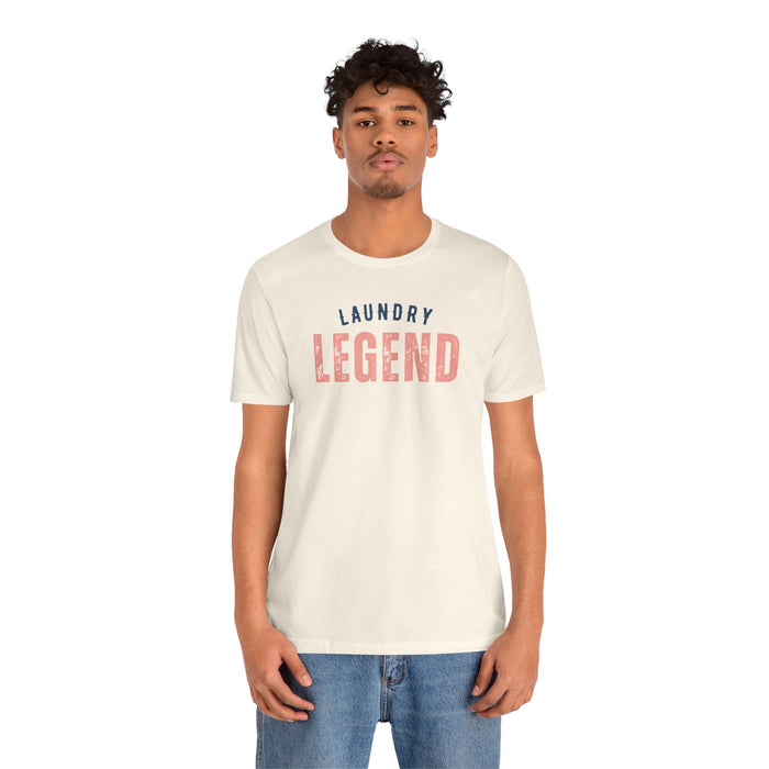 Laundry Legend Unisex Tee – Conquer the Fold in Style! Short Sleeve Cotton Crewneck Great Gift to add a little humor to our day