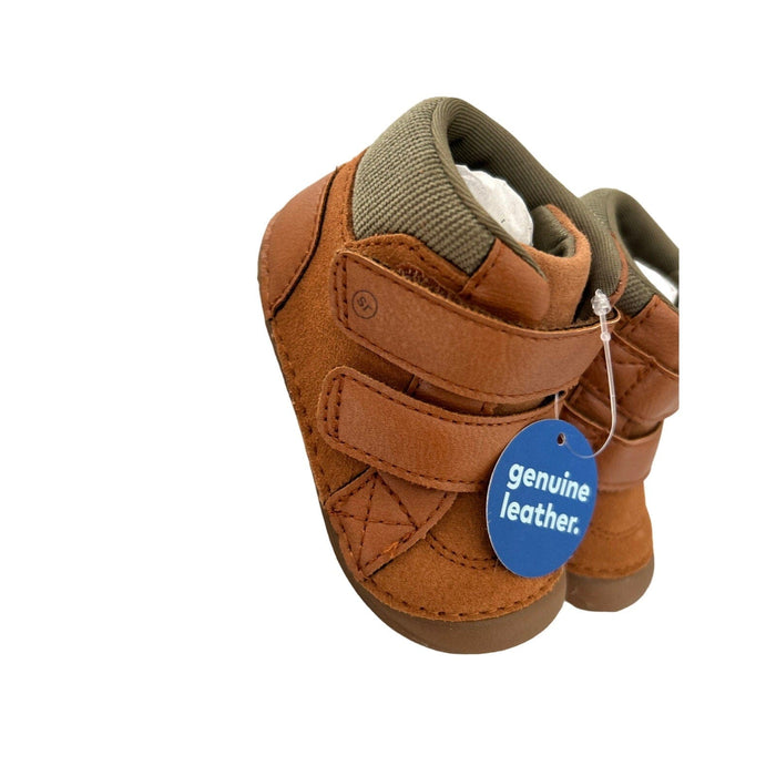 Stride Rite Martin Tan Boot - Comfort and Style for New Walkers - SZ 5 Months