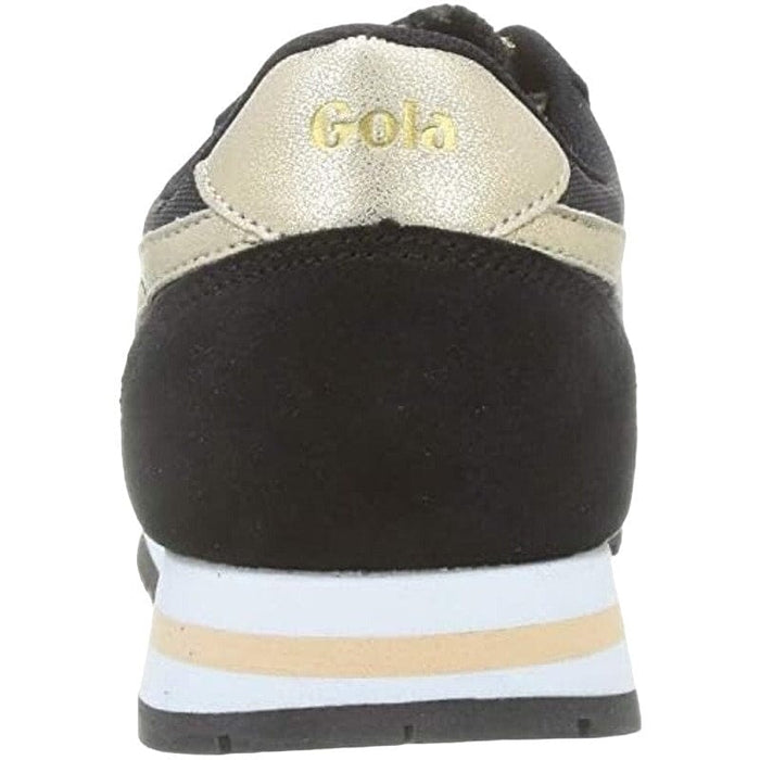 Gola Women's Daytona Mirror Sneakers Black Gold Size 5 Casual Athletic