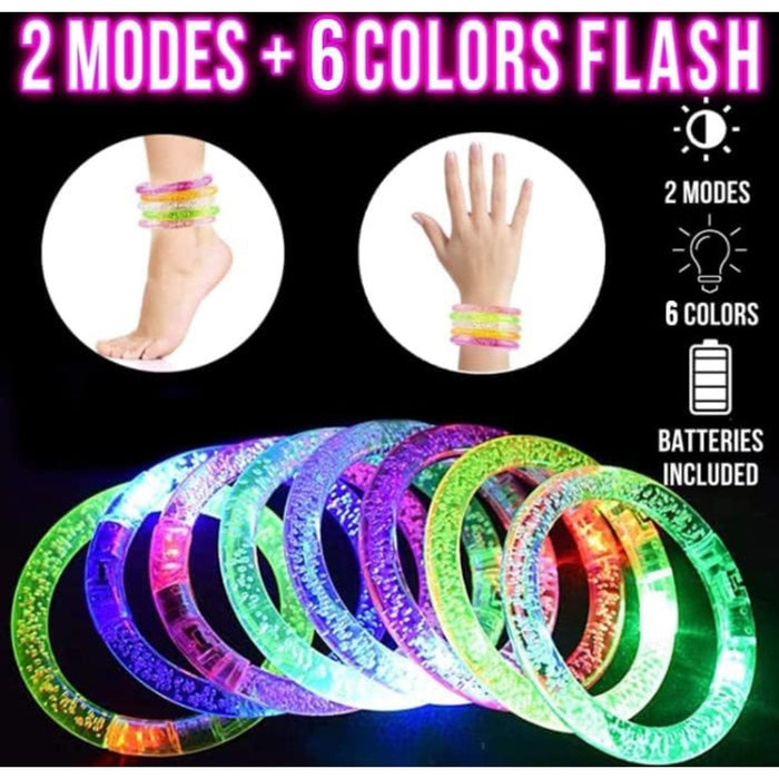 30 Pack LED Bracelets Patriotic Light Up Toys 4th of July Party Favors