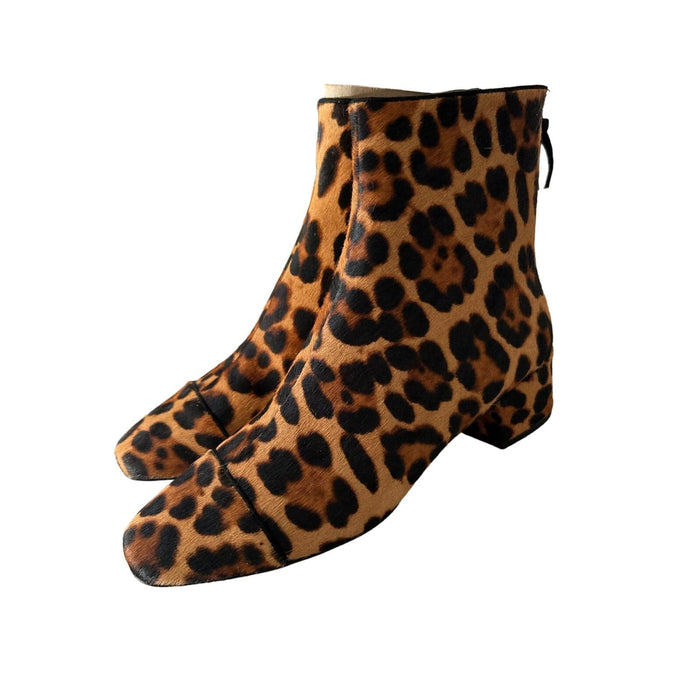 J.Crew Haircalf Pointy Toe Sadie Boot - Fierce Leopard Print - SZ 5.5 MSRP $225