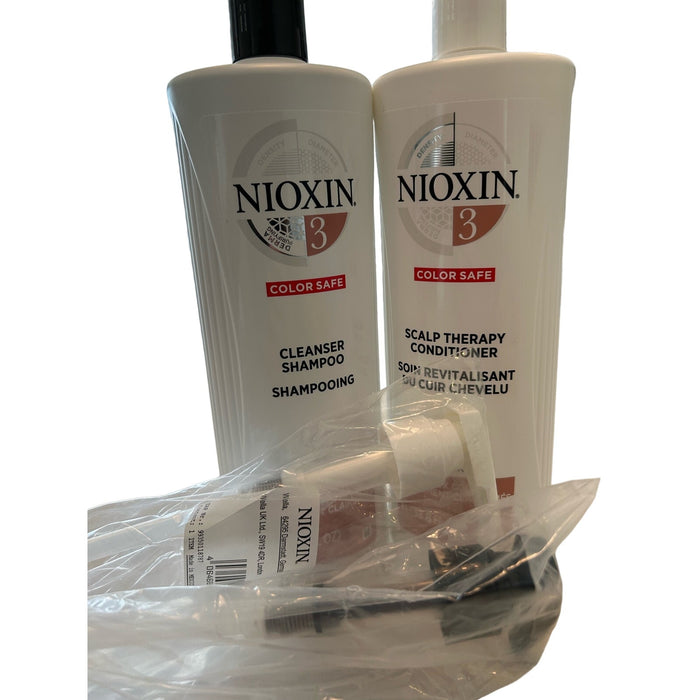 Nioxin System 3 Cleanser & Scalp Therapy Duo - 33.8 oz Shampoo & Conditioner