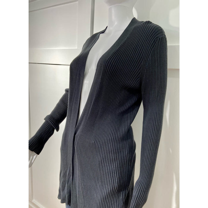 Eileen Fisher Sleek Tencel Lyocell Rib Long Cardigan size small * wom266