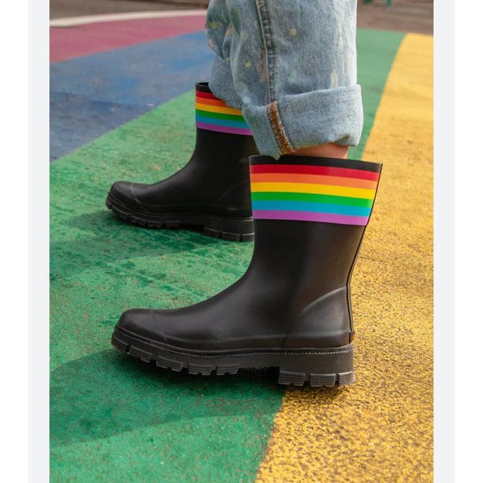 "CHOOKA Women's Storm Pride MID Rain Boots, Size 11 US, Rainbow"