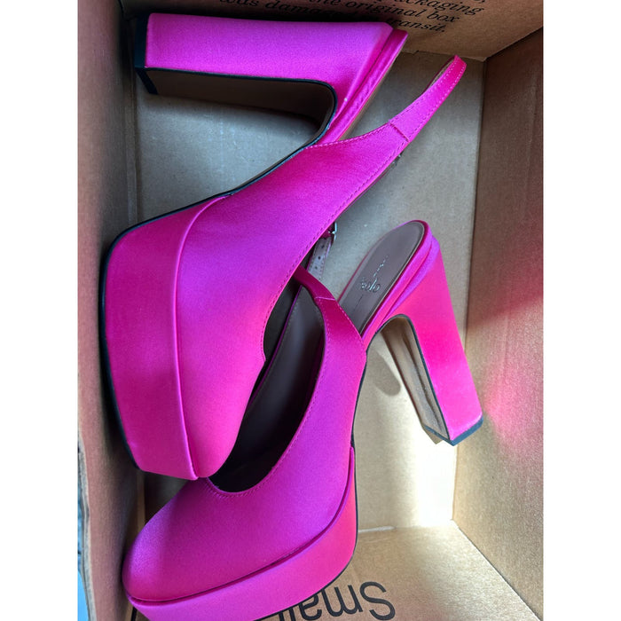 Línea Paolo IVIE | Platform Slingback Pumps, Size 9.5, Elegant Women's Footwear