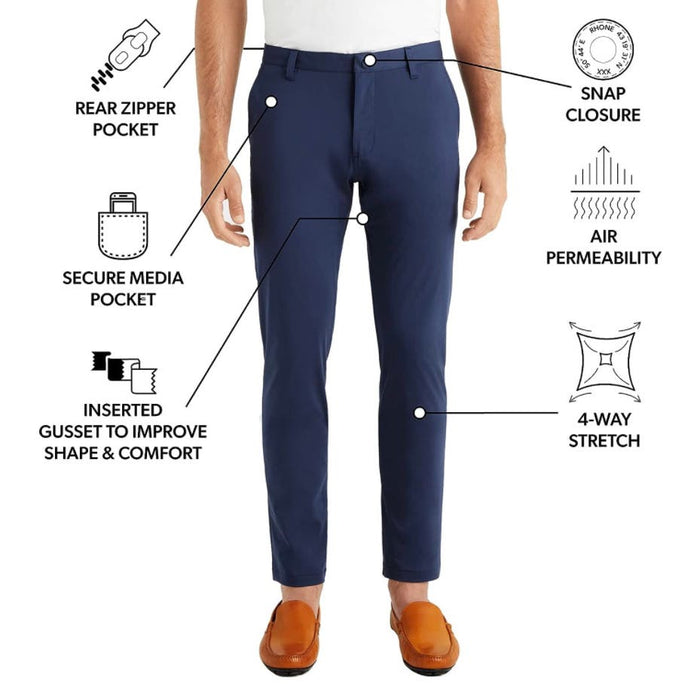 Rhone Commuter Slim-Fit Men's Pants - 40X33, Versatile Comfort * M605