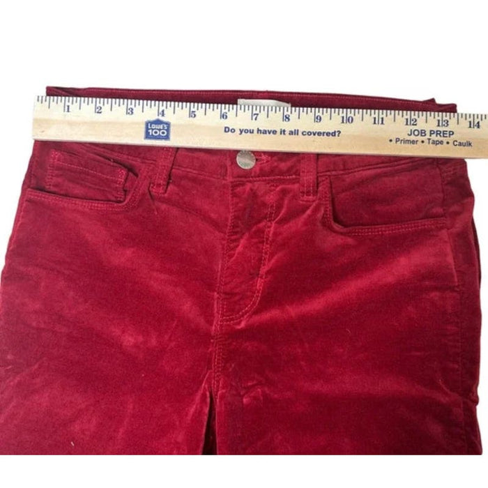 L'Agence Designer Velvet Skinny Jeans, Size 25, Berry Red * WJ30
