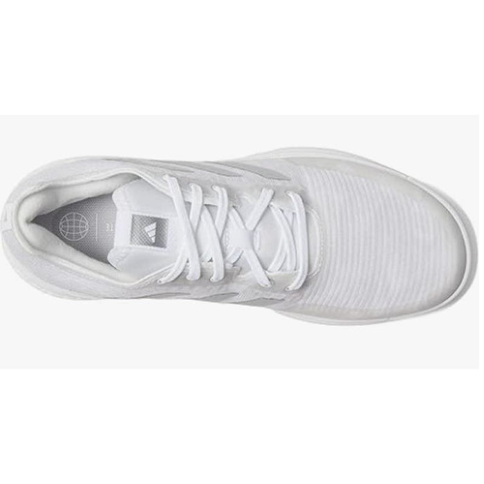 Adidas Women's Crazyflight Sneaker, White/Silver Metallic/White, 14.5