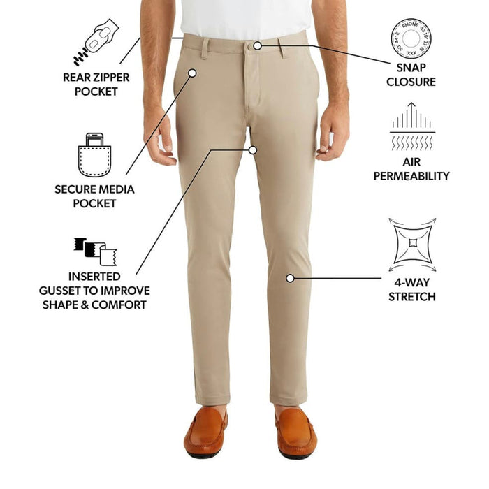 Rhone Commuter Slim-Fit Men's Pants - 38X32, Versatile Comfort M*622