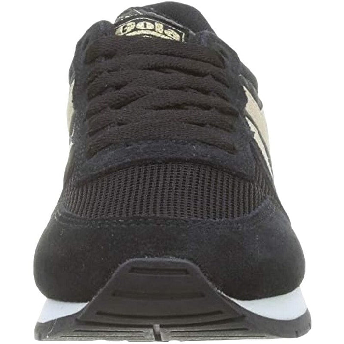 Gola Women's Daytona Mirror Sneakers Black Gold Size 5 Casual Athletic