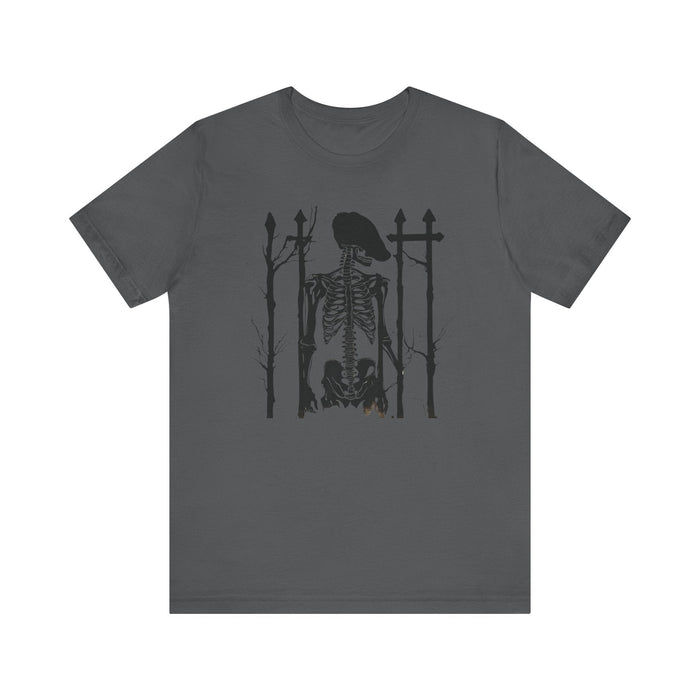 Final Resting Place Skeleton in Graveyard Unisex Jersey Short Sleeve Tee Mens Gift Boyfriend Gift Grunge Gothic Cotton Tshirt