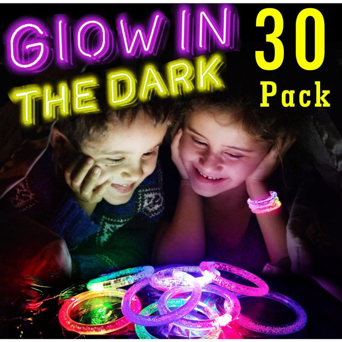 30 Pack LED Bracelets Patriotic Light Up Toys 4th of July Party Favors