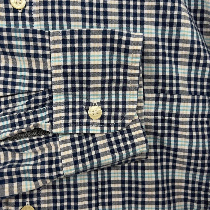J.Crew Men Plaid Secret Wash Cotton Long Sleeve Casual Shirt Size M