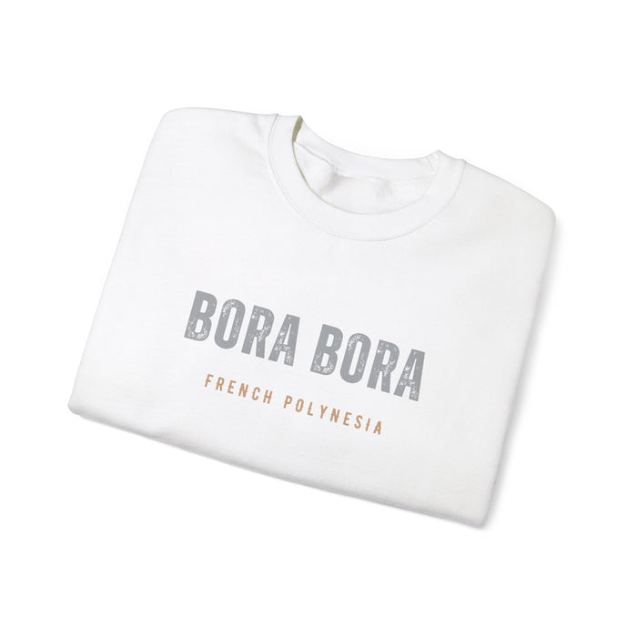 Bora Bora Unisex Heavy Blend Crewneck Sweatshirt Cozy and Durable Comfort Vacation Travel Destination Shirt Great Gift