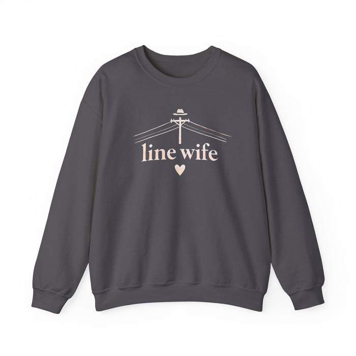 Lineman & Linewife Graphic Crewneck Sweatshirt Lineman's Wife Sweatshirt Life of Lineman Sweatshirt Line Wife Sweatshirt