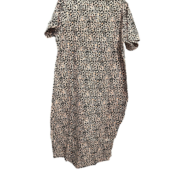 AVENUE Women's Plus Size Animal Night Dress * Sz 14/16 Blush Toned Comfort w1630