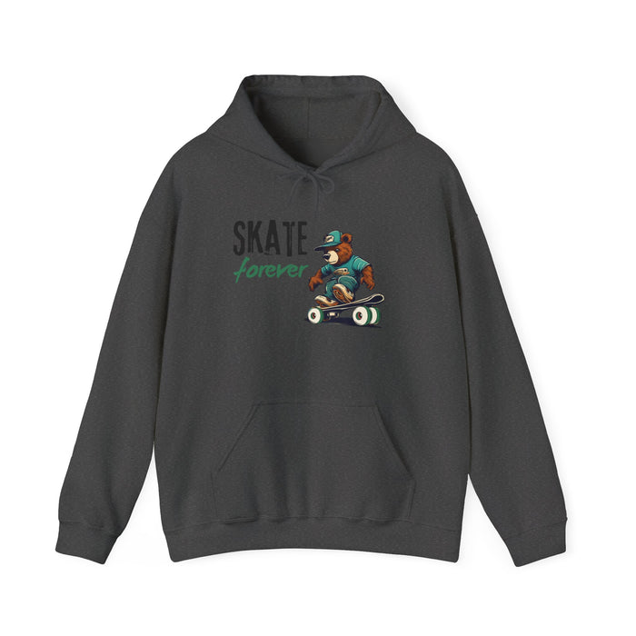 Skate Forever  Bear Skateboarder Soft Cozy Unisex Fit Unisex Heavy Blend™ Hoodie