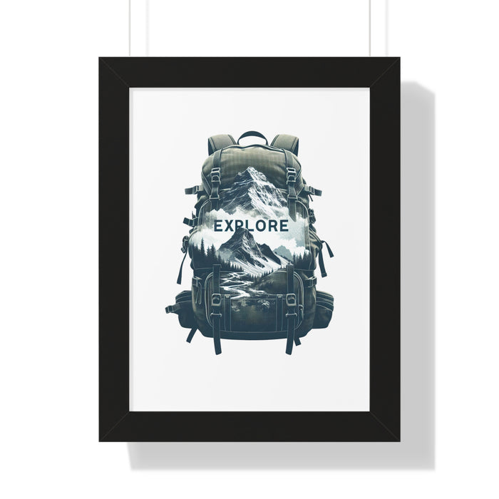 Get Lost in Nature Framed Vertical Poster Premium Quality Black Frame Great Gift, Outdoor Enthusiast, Husband Gift, Teacher Gift, Wife Gift
