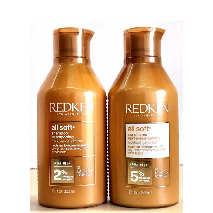 Redken All Soft Shampoo 10.1 oz & All Soft Conditioner 10.1 oz Combo Pack