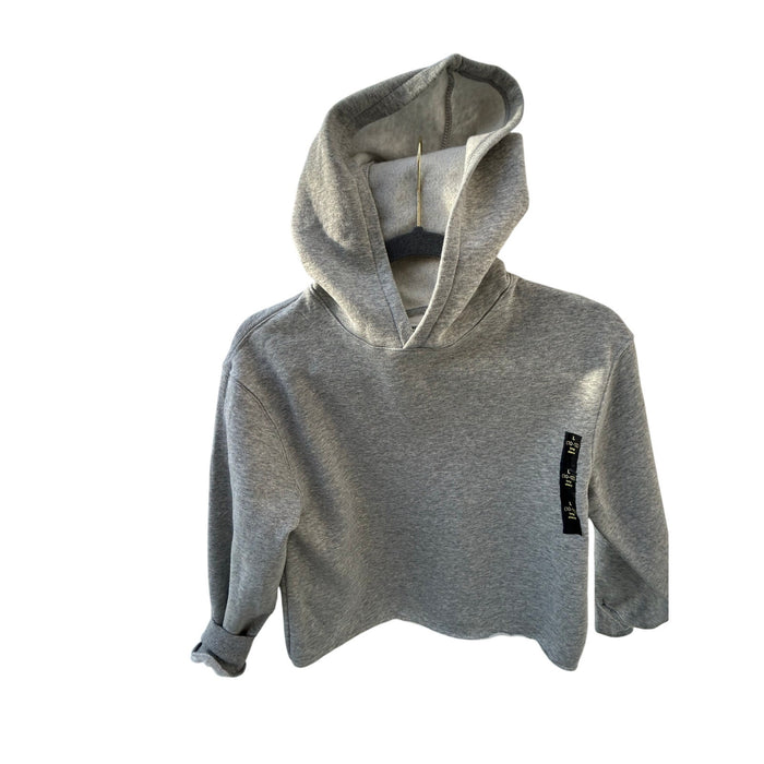 Trini Skies Kids Gray Pullover Hoodie Size 10-12 Cropped Casual