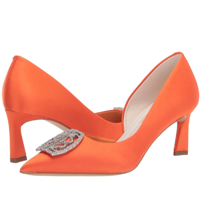 Franco Sarto Women's Tana Pointed Toe D'Orsay Mid Heel Pump Sz 6 - Sleek, Shoes