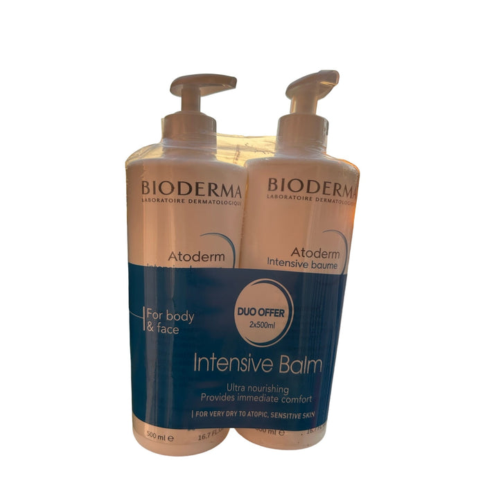 Bioderma Atoderm Intensive Balm Set of 2, 500 ml (16.7 fl oz) Soothing Dry Skin