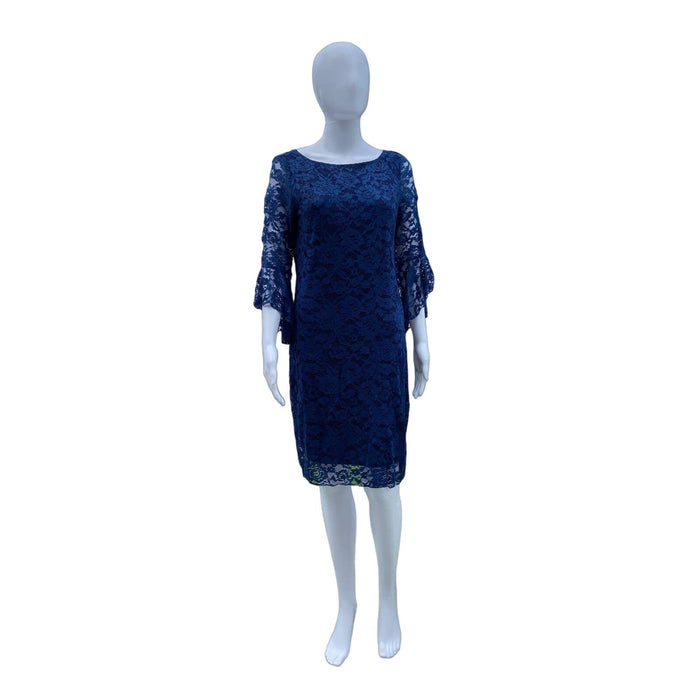 Marina Beautiful Blue Knee-Length Women's Dress, Size 8* wom885